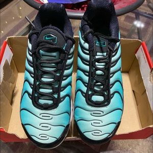 Nike: blue white & Black air max plus. Size 7.5 in women